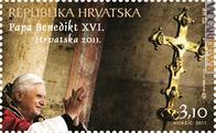 Il francobollo per la visita in Croazia