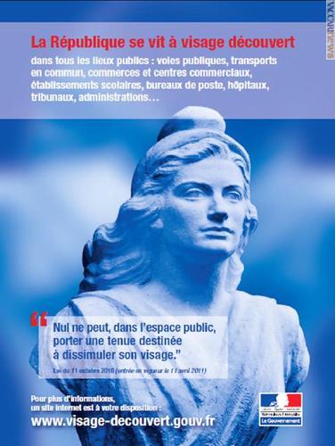 Il manifesto che promuove la legge francese entrata in vigore oggi