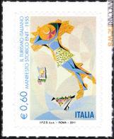 Il francobollo 2011 con il manifesto dell'Enit