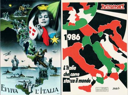 Numerosi i modi di rappresentare o citare l'Italia; Enrico Sturani affronta l'argomento attraverso i saluti postali