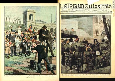 Due riviste di un secolo fa (“La domenica del corriere” e “La tribuna illustrata” della stessa data, 14-21 gennaio 1912) che testimoniano il servizio
