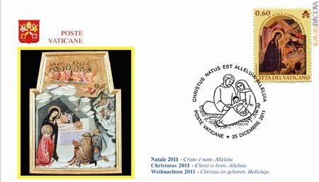 Il plico realizzato dalle Poste vaticane; nel manuale, la data di oggi