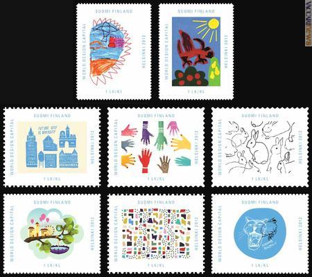 Gli otto disegni trasformati in francobolli e confermati oggi; arriveranno il 23 gennaio