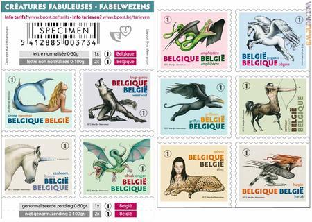 I dieci esemplari in libretto che il Belgio ha dedicato alle creature mitologiche
