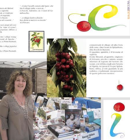 Valeria Vaccari, domenica scorsa, alla manifestazione dedicata al frutto ed alcune pagine del lavoro