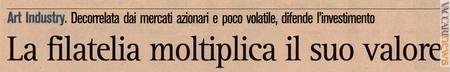 La filatelia sul più importante quotidiano economico italiano