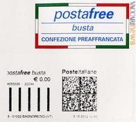 L'impronta della “tp label” per un invio “posta free busta”