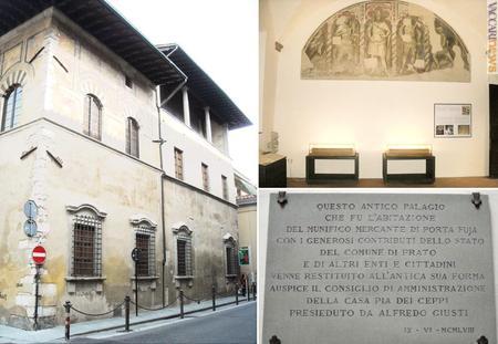L'edificio protagonista del lavoro: fu commissionato dal mercante trecentesco Francesco di Marco Datini