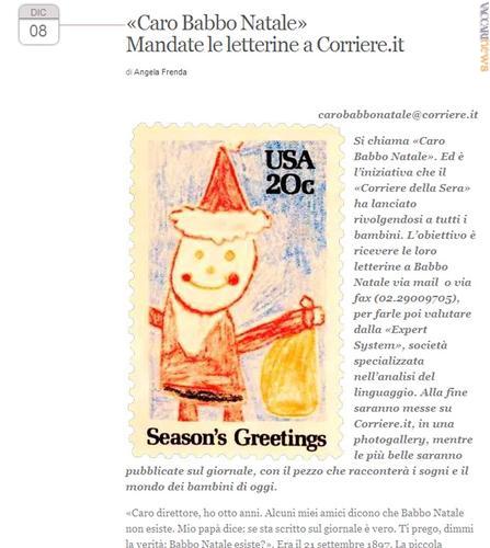 
Per caratterizzare la propria iniziativa, il quotidiano milanese ha utilizzato un francobollo statunitense