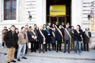 La protesta a Siena (foto: Provincia)