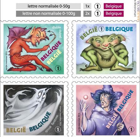 Parte della serie riguardante i protagonisti delle favole; sul bordo in alto, si leggono delle sintetiche indicazioni per l’impiego dei francobolli in base alle tariffe vigenti