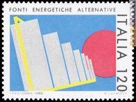 L’energia solare in un francobollo del 25 febbraio 1980