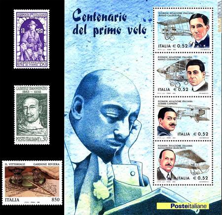 I precedenti francobolli italiani dedicati al “Vate”