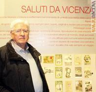 Il collezionista Antonio Rossato alla mostra