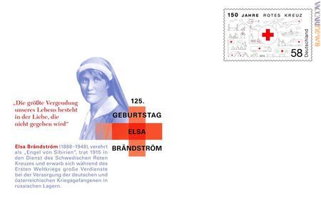 …la busta dedicata all’infermiera svedese Elsa Brändström