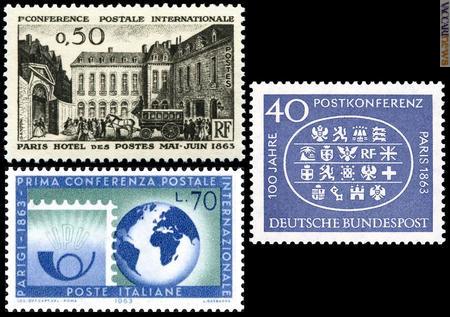 I francobolli francese, tedesco federale ed italiano usciti mezzo secolo fa