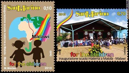 …e francobolli dedicati al lavoro in Malawi