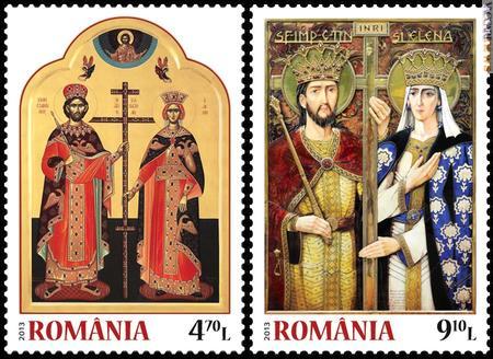 Le illustrazioni dei due francobolli attingono al patrimonio delle icone: una è bizantina, l’altra risale a mezzo secolo fa