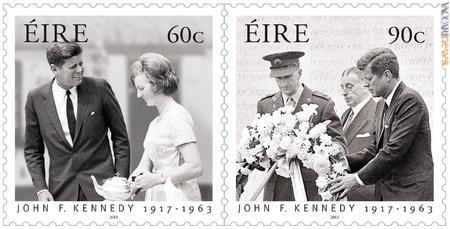 John Fitzgerald Kennedy nei due francobolli ideati in Eire