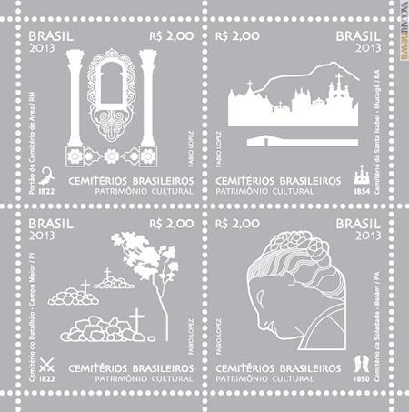 Quattro francobolli per altrettanti cimiteri