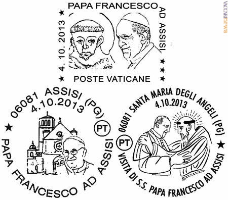 Tre annulli (il primo vaticano) per la visita di Francesco ad Assisi