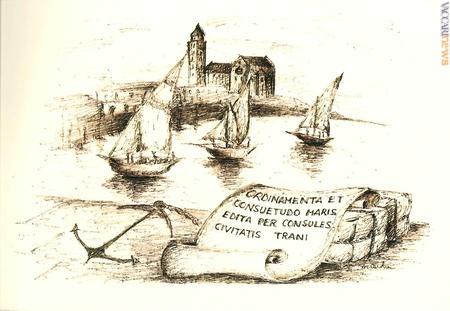 …e cartolina per i nove secoli e mezzo degli Statuti marittimi di Trani