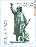 Dalla statua del 1871 al francobollo del 2013