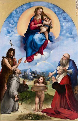 …e il dipinto di Raffaello, noto come “Madonna di Foligno” (foto: © Governatorato Scv, direzione dei Musei)