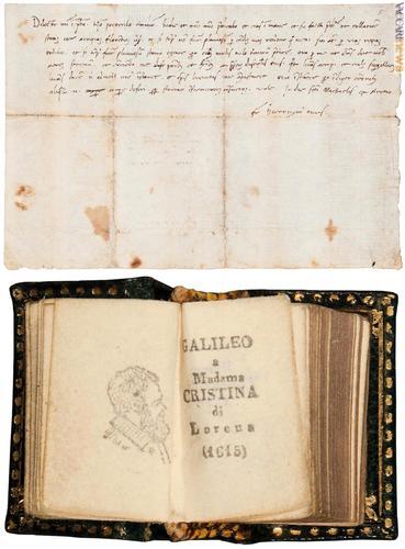 Tra le missive esposte, quelle di Girolamo Savonarola (spedita ad uno dei suoi seguaci più fedeli, fra Angelo Maruffi, risale all’incirca al 1495) e Galileo Galilei (“Lettera a Madama Cristina di Lorena”, libro edito nel 1897 da Salmin, ritenuto il più piccolo al mondo: misura 18x10 millimetri; in essa, lo scienziato espone le proprie convinzioni dimostrando che non è pertinente leggere la natura attraverso la Bibbia). Provengono dall’Archivio Guicciardini e dalla Biblioteca nazionale centrale