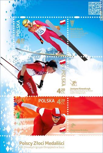 Il foglietto per i tre campioni polacchi di “Sochi 2014”. Arriverà domani 
