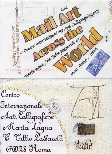 Sono le buste scelte per la mostra “Mail art across the world”, in essere a Lecce sino al 21 aprile
