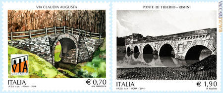 Due francobolli, due ponti