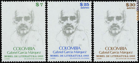 I tre francobolli emessi dalla Colombia già nel 1982