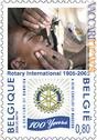Tra le attività del Rotary, anche il supporto medico, come testimonia questo francobollo belga