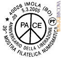 Parla di pace l’annullo utilizzato oggi a Imola