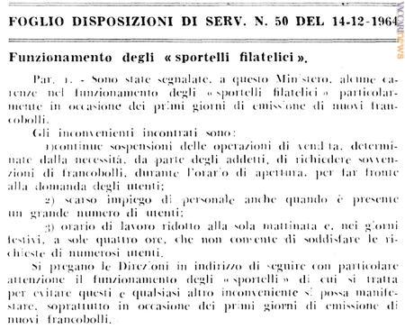 La nota di mezzo secolo fa, riportata da “Rassegna postelegrafonica”