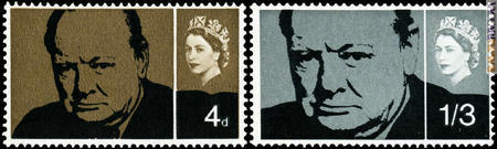 La serie per la morte di Winston Churchill, da Royal mail considerata la prima del nuovo corso. Fu emessa l’8 luglio 1965