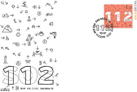 La busta del primo giorno permette di visualizzare meglio i simboli presenti anche sul francobollo