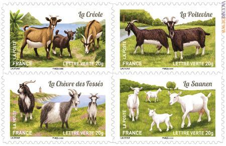 …sono dodici francobolli (qui una parte) dedicati alle capre nazionali