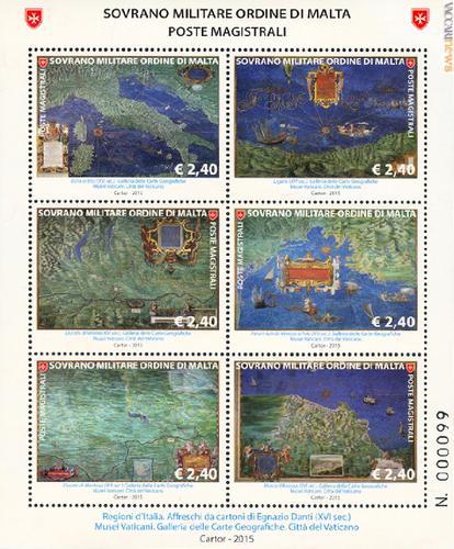 La serie è organizzata in sei francobolli raccolti in foglio unico
