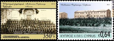 I due francobolli, di Armenia e Cipro, emessi oggi