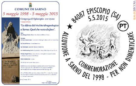 Accanto al convegno, l’annullo. Nonostante l’indicazione fuorviante del manuale, Episcopio non è un comune, ma una frazione di Sarno