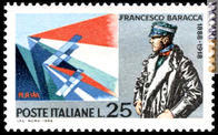 Francesco Baracca nel francobollo del 1968