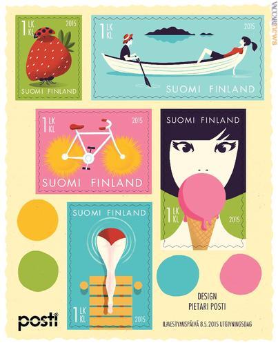 Cinque soggetti di Pietari Posti per illustrare l’estate vista dalla Finlandia