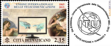 Riprendendo la “Creazione di Adamo”, il Vaticano ricorderà il secolo e mezzo dell’Unione internazionale delle telecomunicazioni