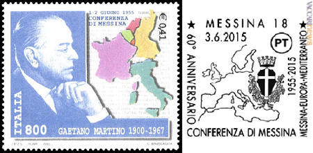 Il francobollo del 2000 e l’annullo di oggi