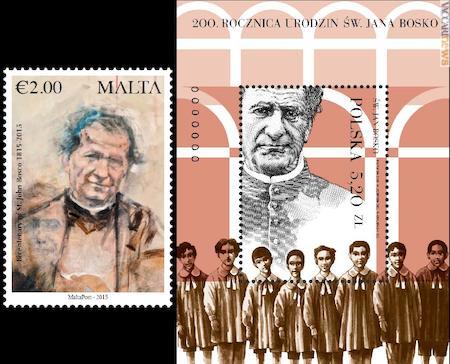 Tributi: un francobollo da Malta, un foglietto dalla Polonia