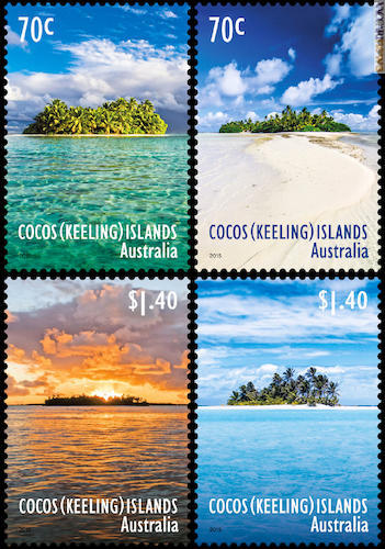 I quattro francobolli sono espressi in dollari australiani