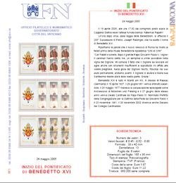 Il prospetto firmato dalle poste del Vaticano conferma la data del 24 maggio