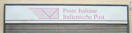Dettaglio d’epoca alle Poste centrali di Bolzano